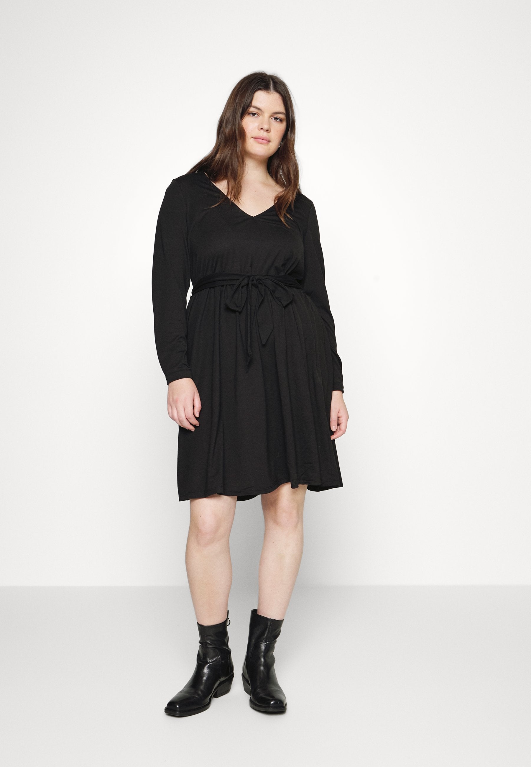 EVOKED VILA VINIMO V NECK BELT DRESS