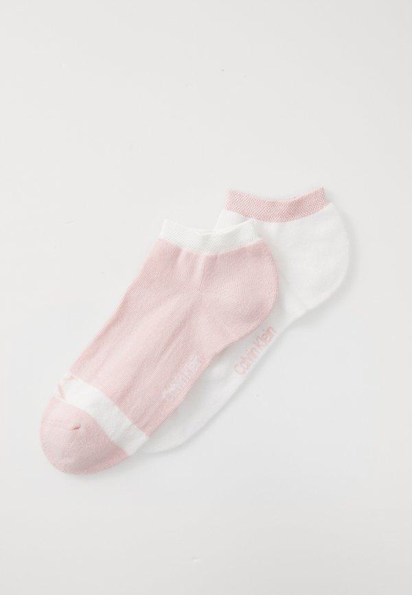Calvin Klein Underwear WOMEN SNEAKER GLOSSY 2 PACK - Sneaker socks - pink/white