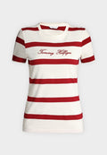 Tommy Hilfiger SCRIPT  - Print T-shirt - ivory/red