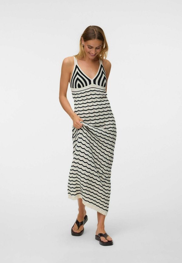 Vero Moda DRESS VMJANICE LONG DRESS - Maxi dress - egret