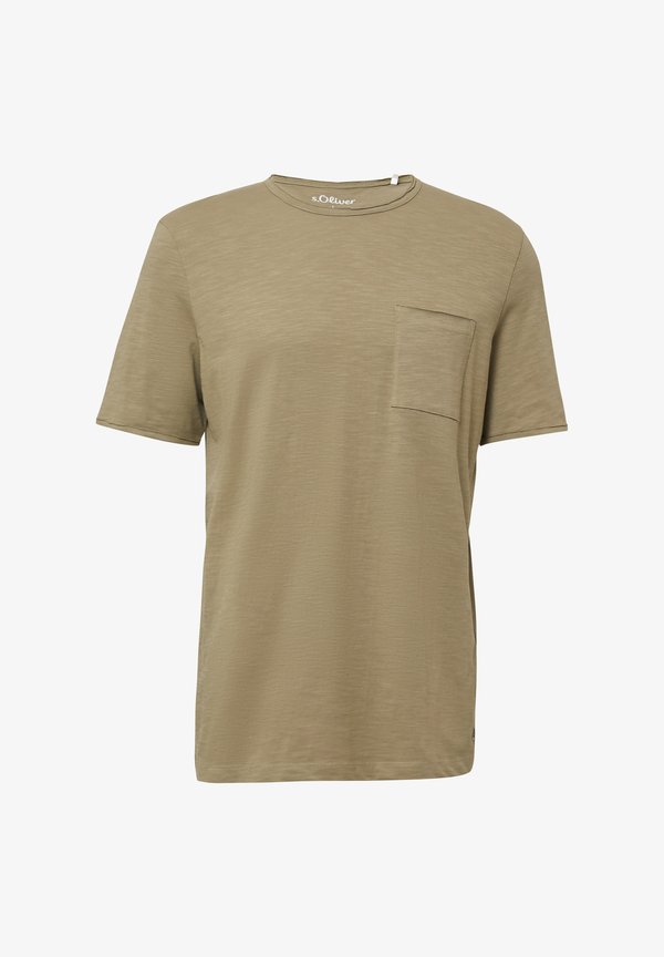 s.Oliver Basic T-shirt - tannengrün