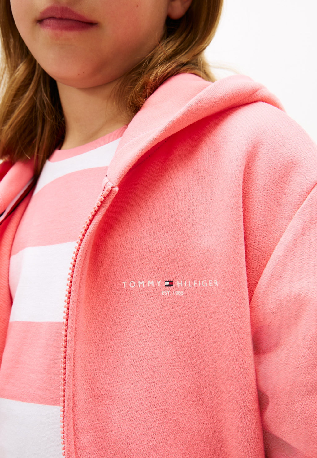 LOGO BRUSHED FLEECE ZIP-THRU HOODY Media 4