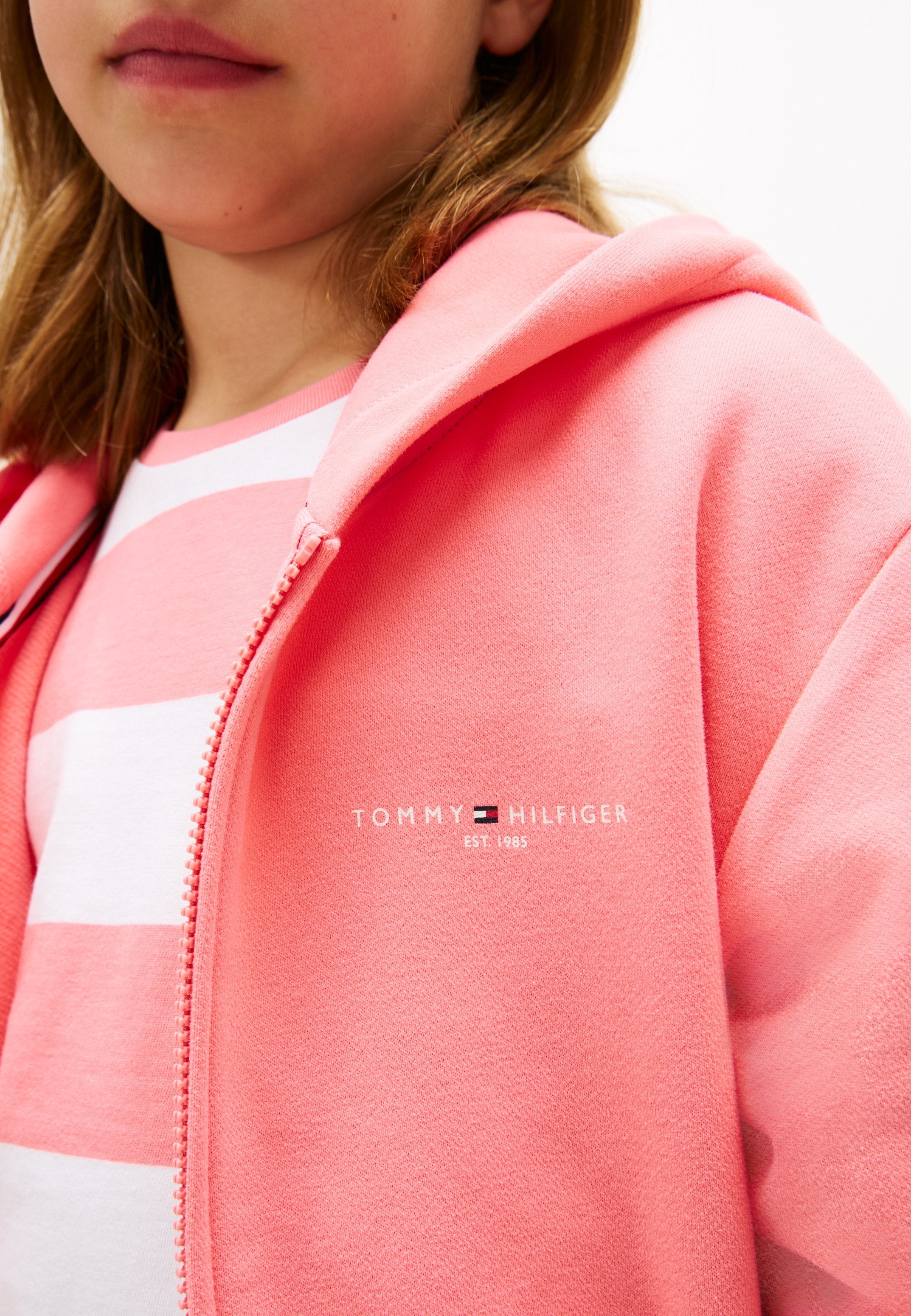 LOGO BRUSHED FLEECE ZIP-THRU HOODY Media 4