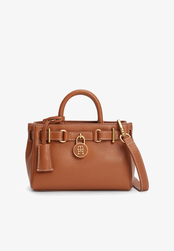Tommy Hilfiger THE AMERICAN ICON LEATHER TOTE BAG - Handbag - cognac