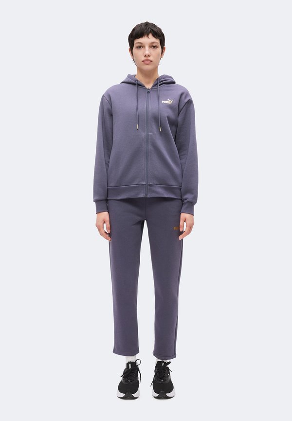 Puma METALLIC HOODED STANDARD SUIT - Tracksuit - inky depths