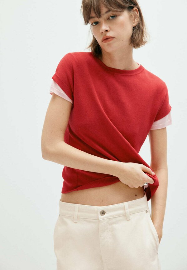 Mango ADULT - Basic T-shirt - red
