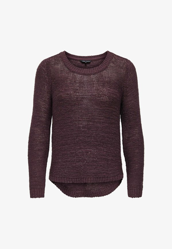 ONLY ONLGEENA XO L/S PULLOVER KNT NOOS - Jumper - fudge