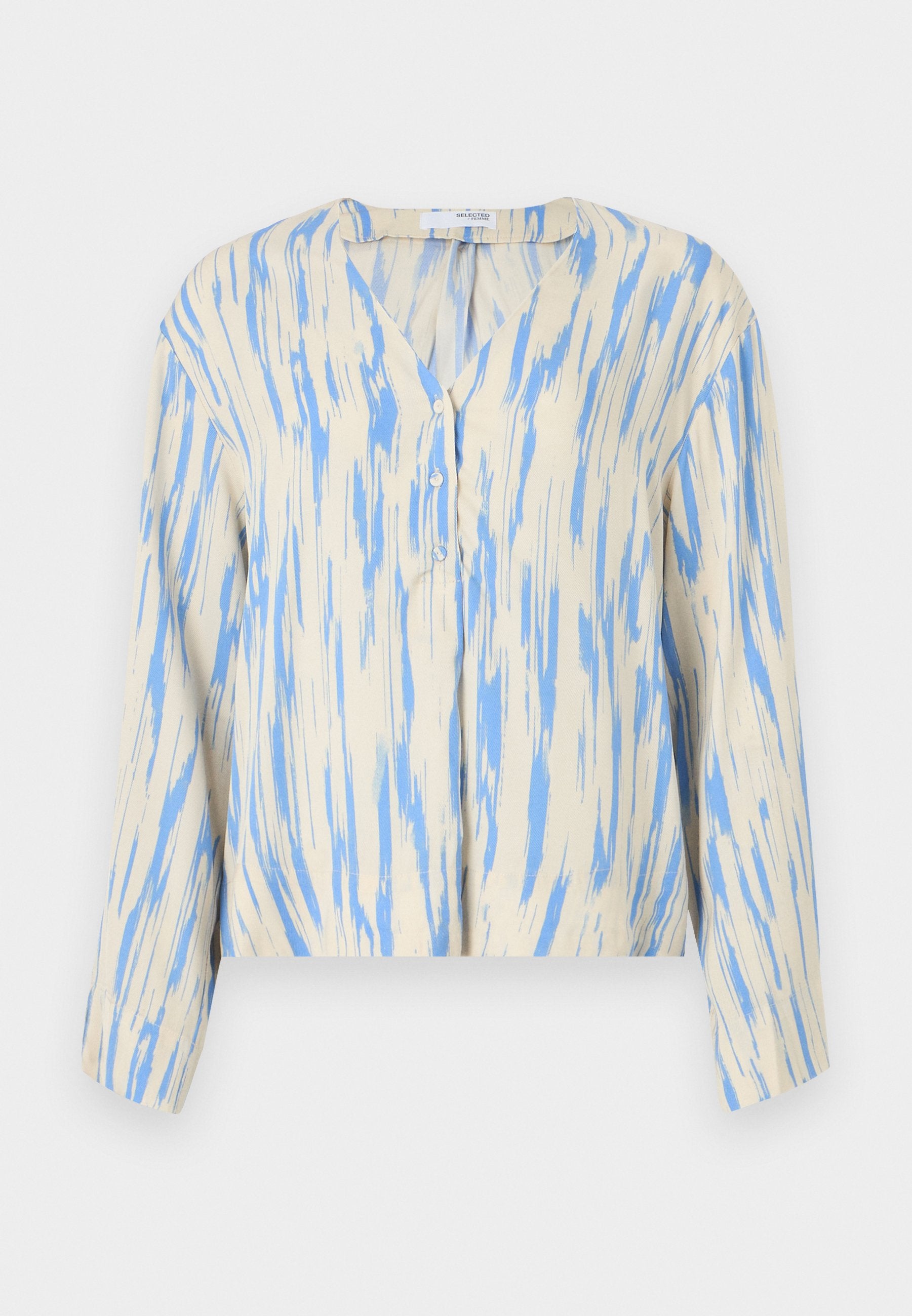 Selected Long sleeved printed viscose