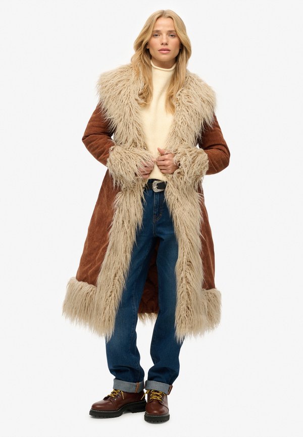 Superdry & Co AFGHAN - Winter coat - rustic chestnut brown