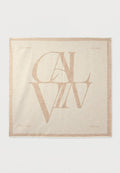 Calvin Klein CHAMBRAY SQUARE UNISEX - Foulard - desert taupe