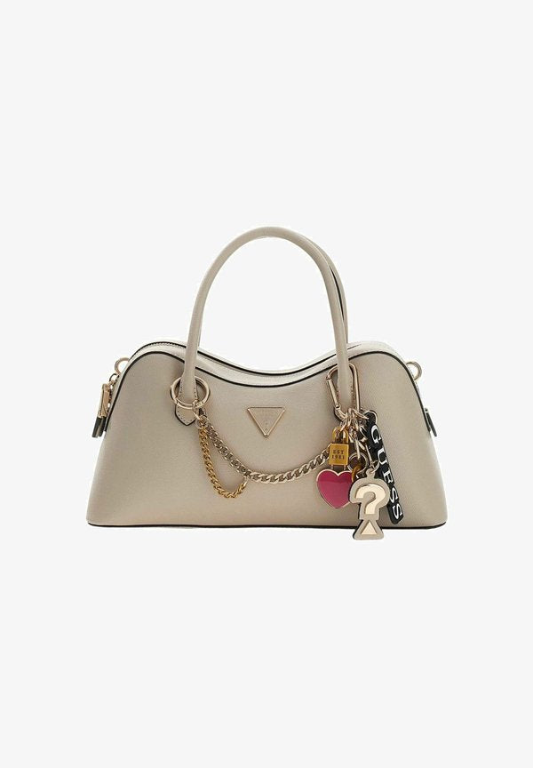 Guess DAVINA SATCHEL - Handbag - light taupe