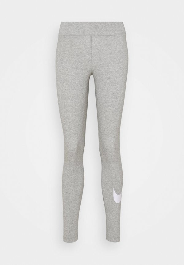 Nike Sportswear W NSW ESSNTL LGGNG SWOOSH MR - Leggings - Trousers - grey heather/white