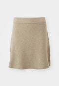 Vero Moda VMGOLD SKATER SKIRT - Mini skirt - silver-coloured mink melange