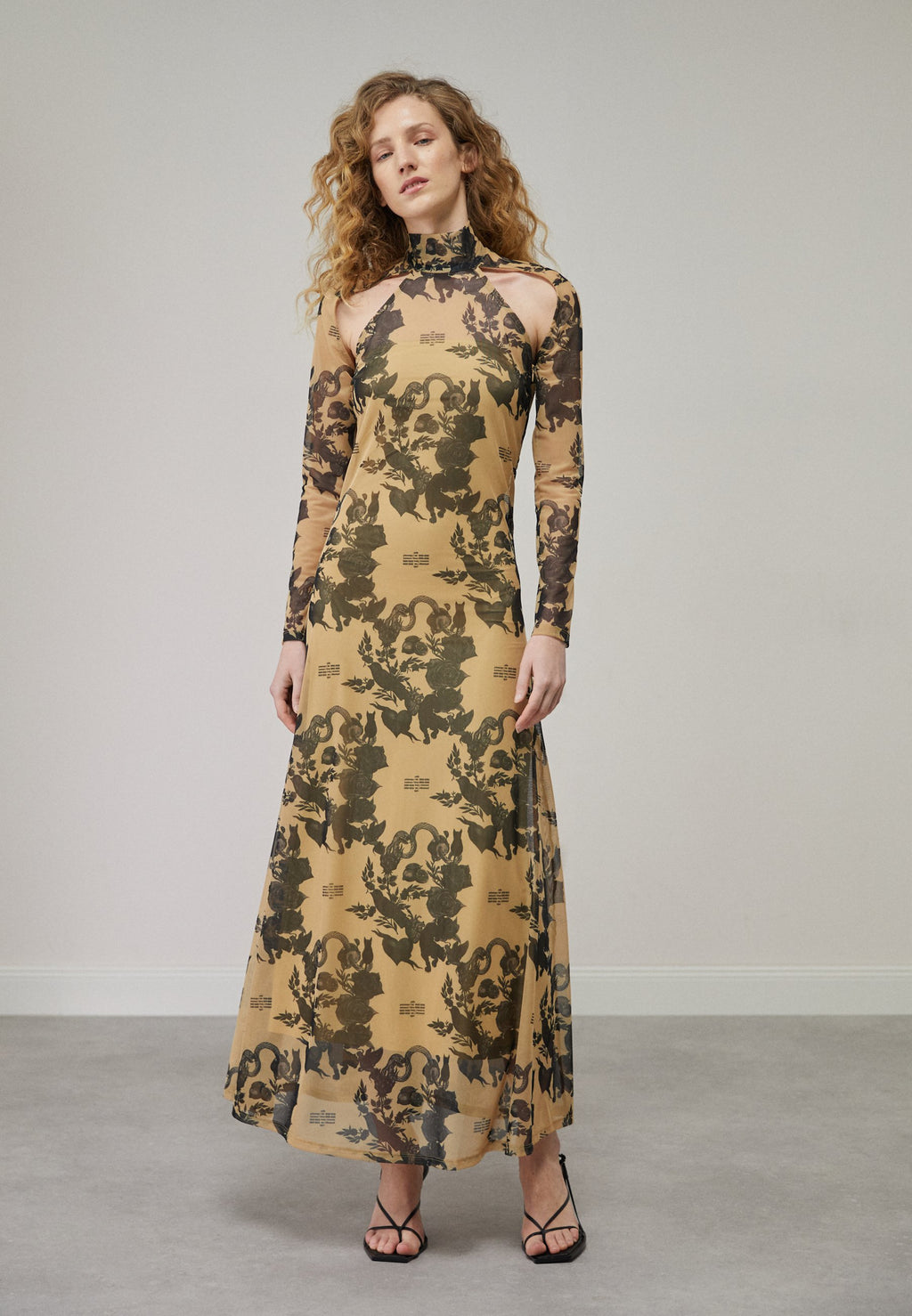 ROKH SHOULDER CUTOUT DRESS