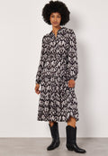 Apricot IKAT TIERED MIDI