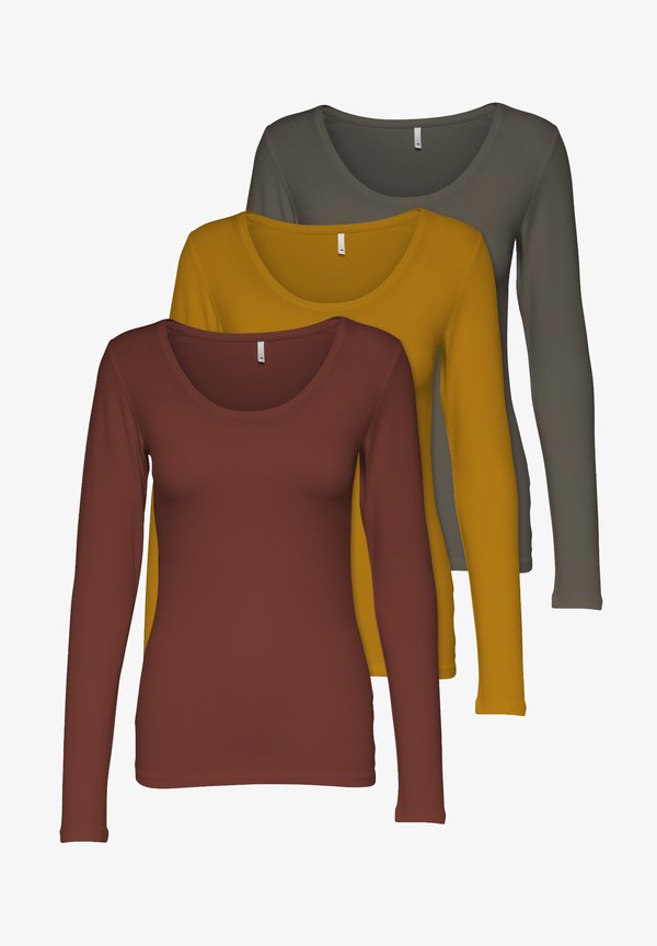 ONLY 3 PACK - Long sleeved top - mix 3 bh gy ka