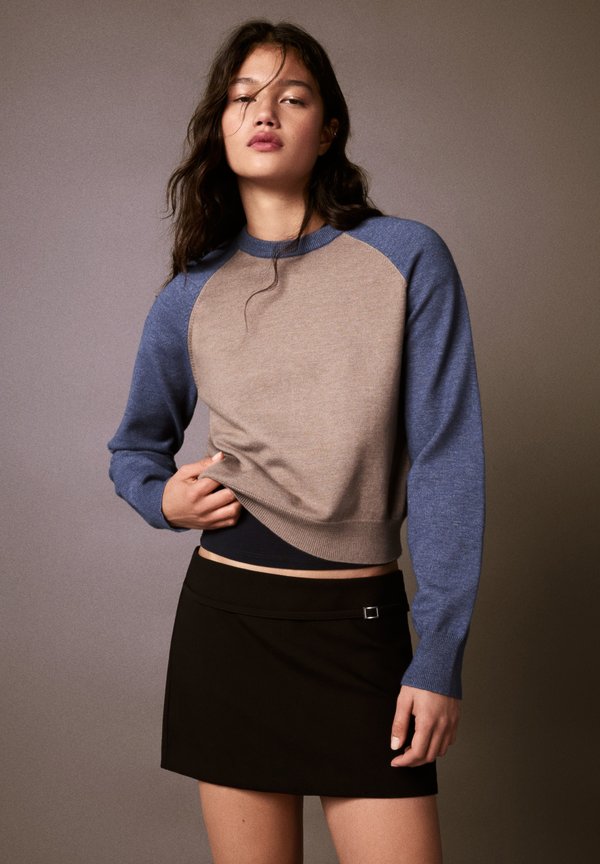 Bershka JUMPER - Jumper - dark brown