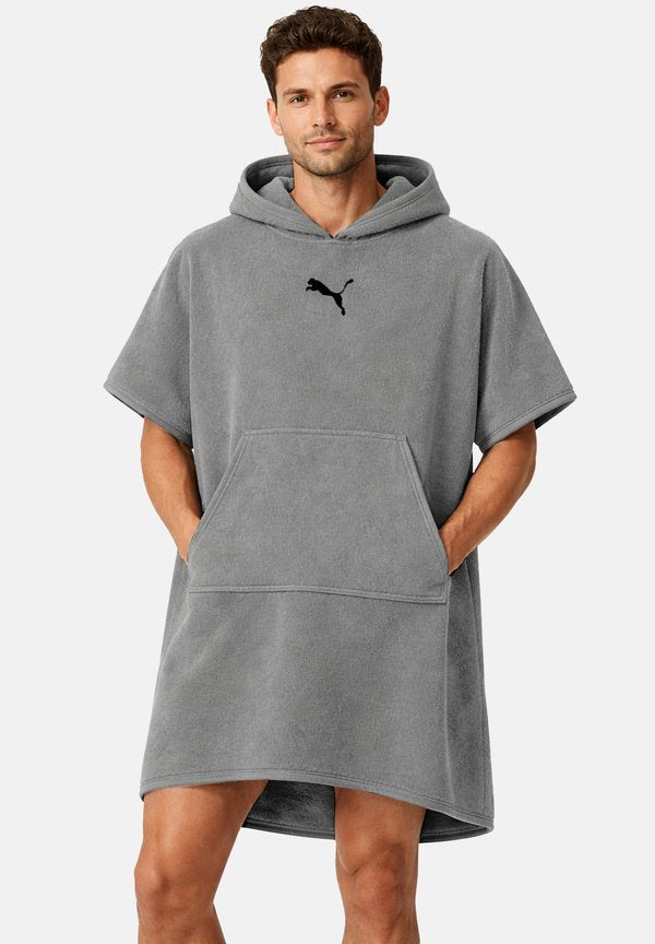 Puma PUMA UNISEX BADEPONCHO PONCHO MIT KAPUZE STRAND SAUNA 660009 - Dressing gown - light grey