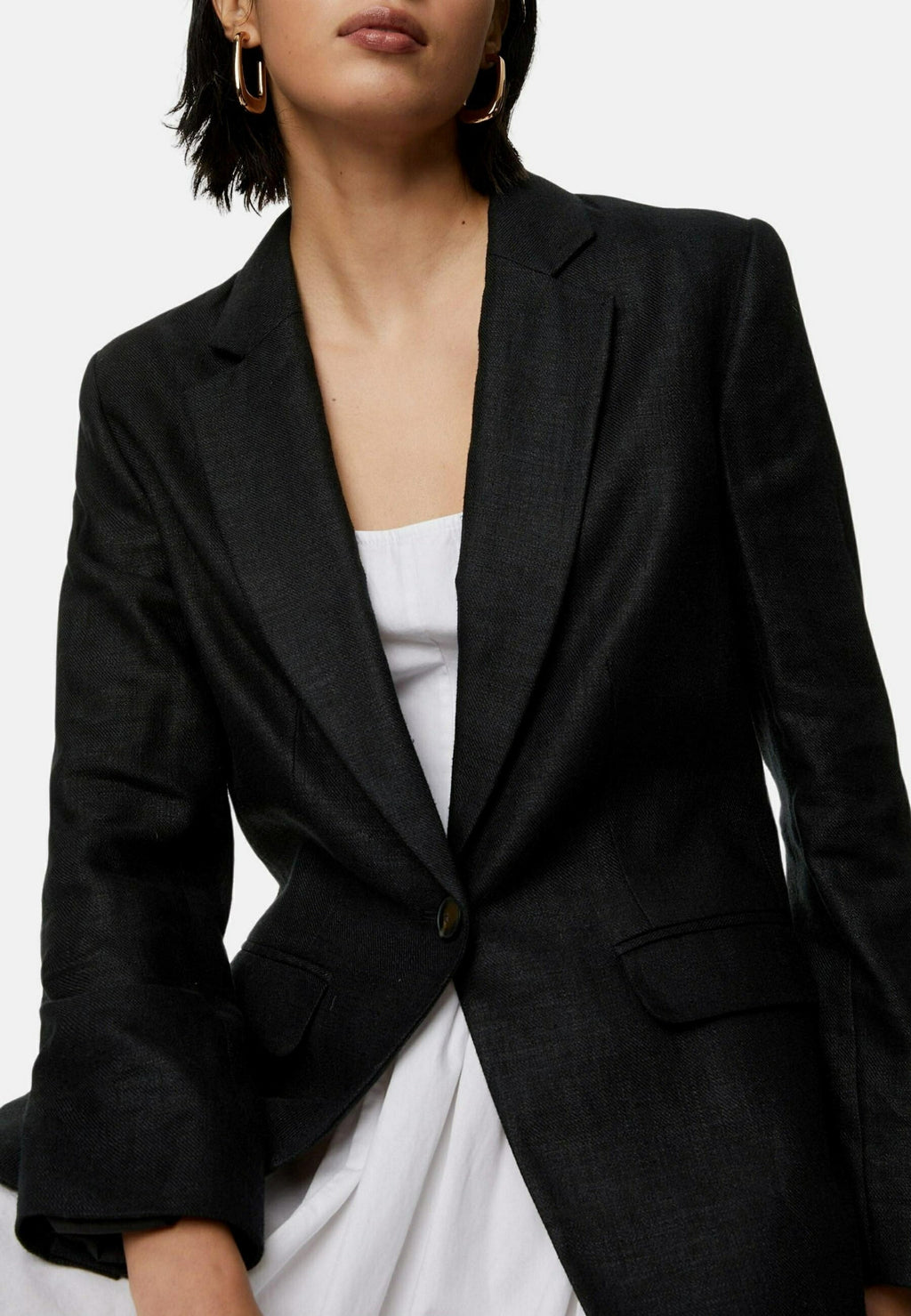 Marks & Spencer LINEN RICH SINGLE BREASTED