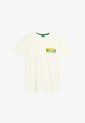 Superdry & Co CALI STRIPED - Print T-shirt - off white slub