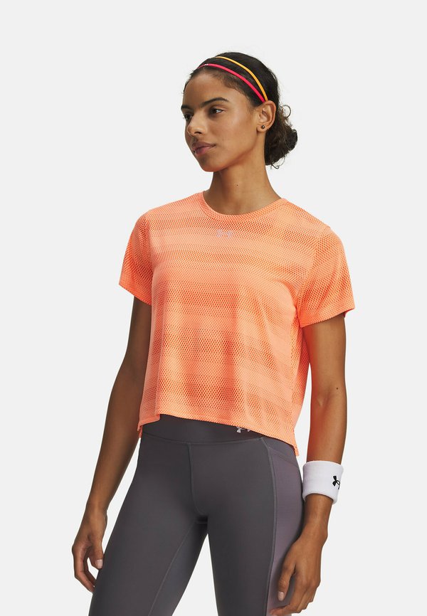Under Armour VELOCITI - Sports T-shirt - electric tangerine