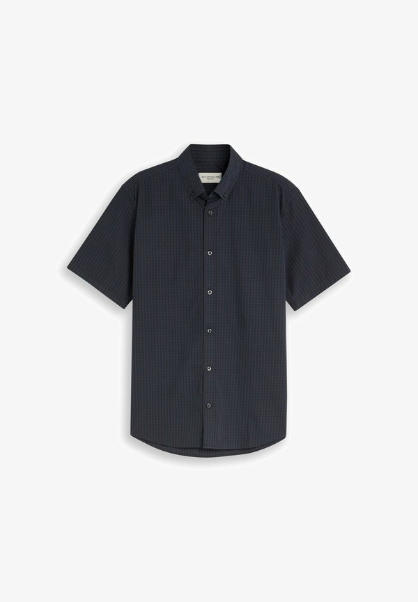 TOM TAILOR OVERDYED CHECK SHIRT - Shirt - navy check