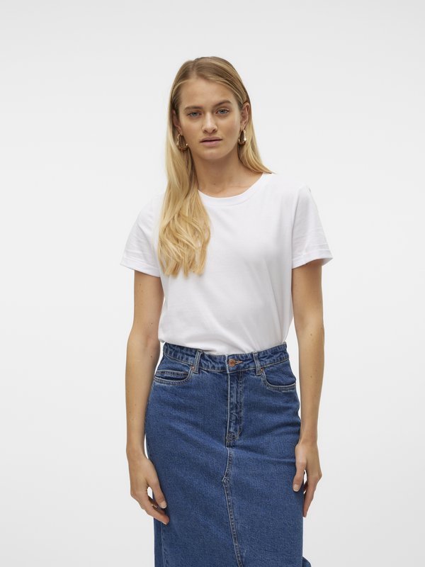Vero Moda VMPAULA SS NOOS - Basic T-shirt - bright white