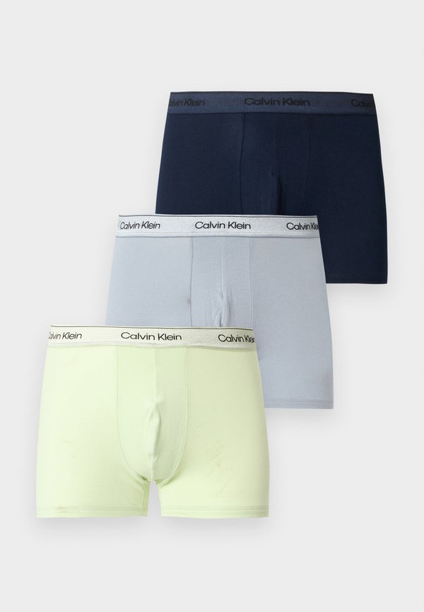 Calvin Klein Underwear ICON STRETCH 3 PACK - Trunks - shoreline/lime cream/misty grey