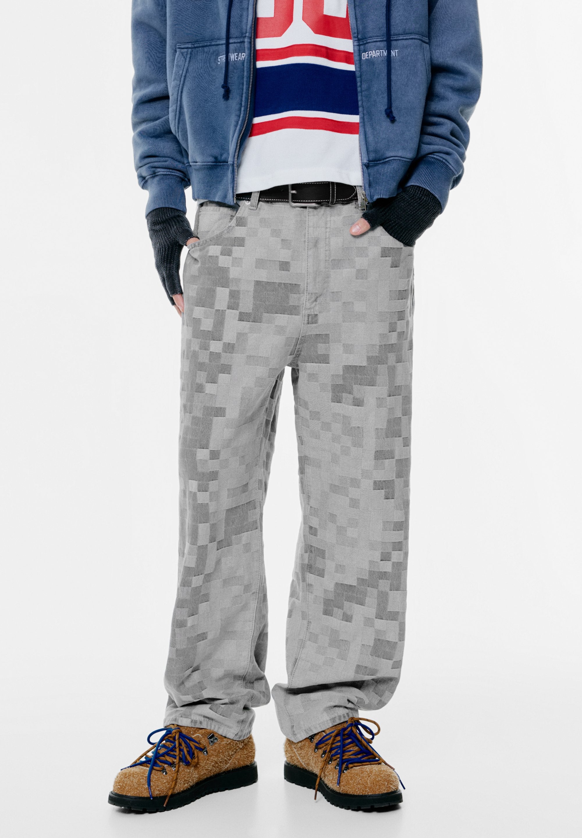 PULL&BEAR JACQUARD CHECK