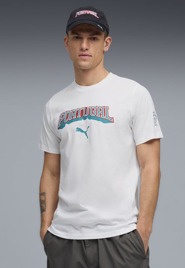 Puma PORTUGAL FPF FTBLCULTURE TEE - National team wear - white-green lagoon