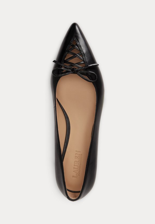 Lauren Ralph Lauren LONDYN LACE-UP NAPPA LEATHER BALLET FLAT