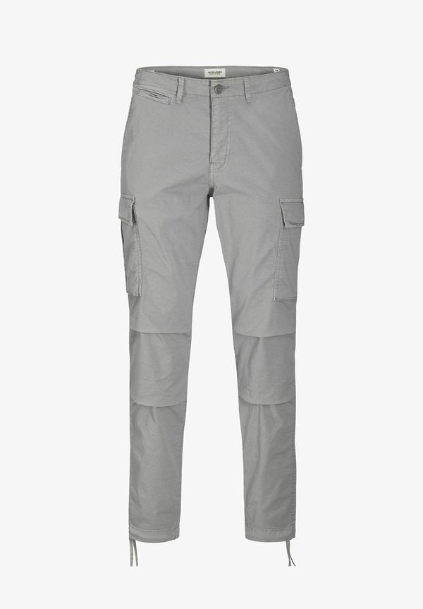 Jack & Jones JPSTACE JJTUCKER AMA TAPERED FIT - Cargo trousers - ultimate grey