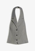 Bershka BENGALINE - Waistcoat - mottled dark grey