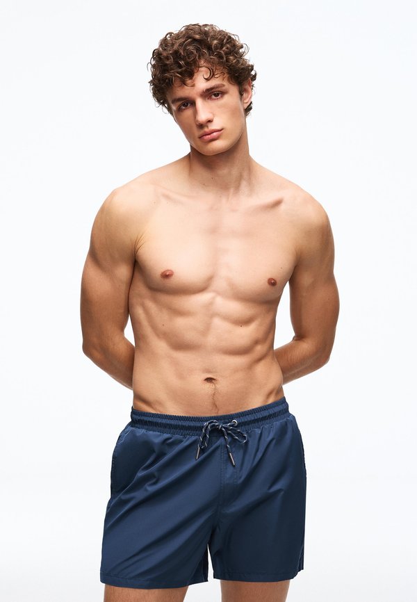 Bershka BASIC  - Swimming shorts - dark blue