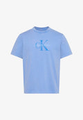 Calvin Klein Jeans SS 20S ACID WASH MONOLOGO GRAPHI - Print T-shirt - marina