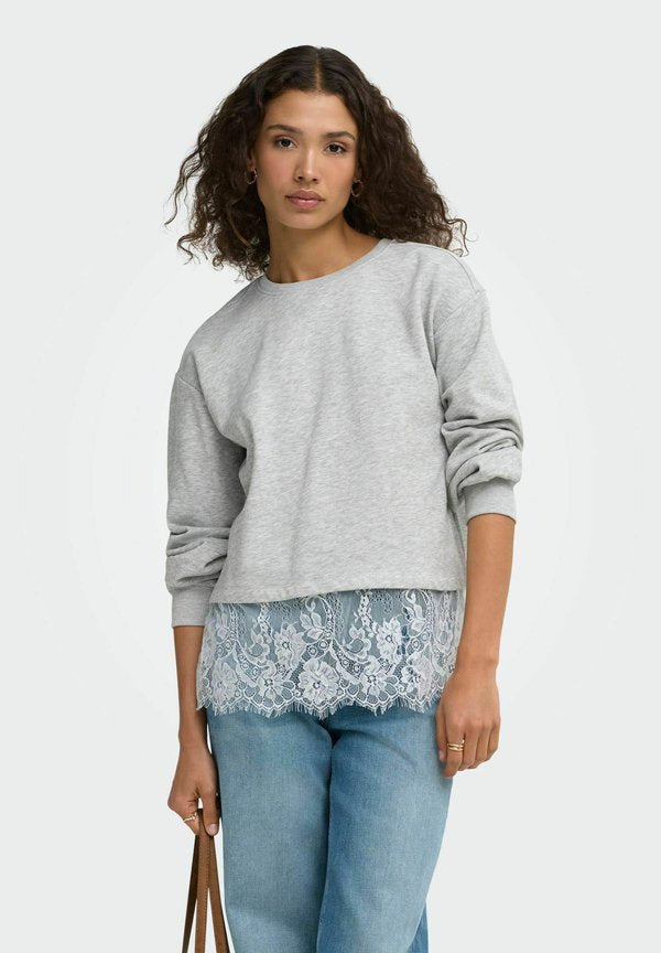 ONLY SWEATSHIRTS ONLMIMI SWEATSHIRT - Sweatshirt - light grey melange