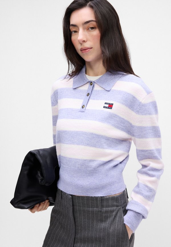 Tommy Jeans TOMMY BADGE POLO JUMPER WITH ALPACA