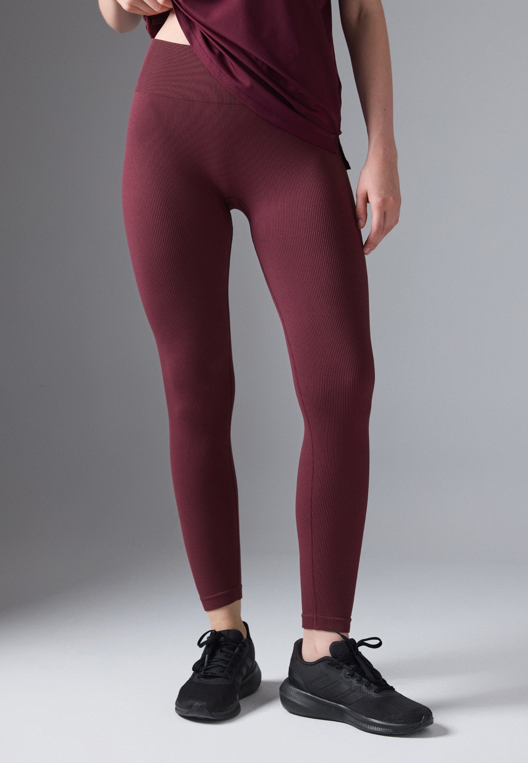 Even&Odd active FULL LENGTH HIGH RISE FINE RIB SEAMLESS LEGGINGS