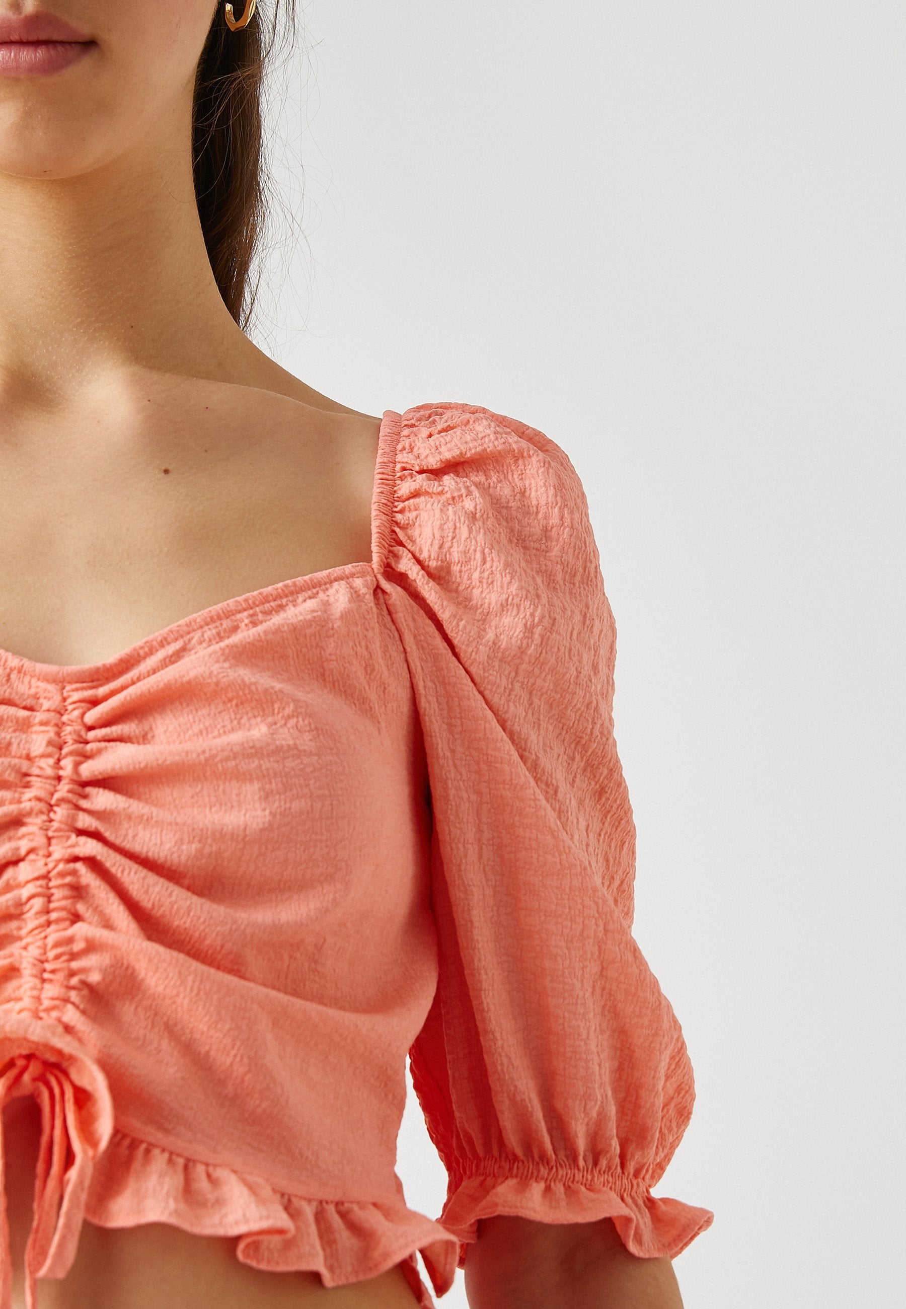 Koton CROP SHIRRED