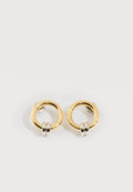 Calvin Klein DUALITY - Earrings - silver-coloured/gold-coloured
