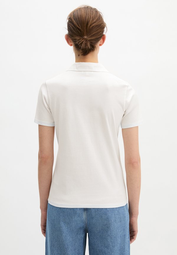 Marc O'Polo MARC O'POLO KURZARM POLOSHIRT SLIM MIT MATERIAL-MIX-DETAILS