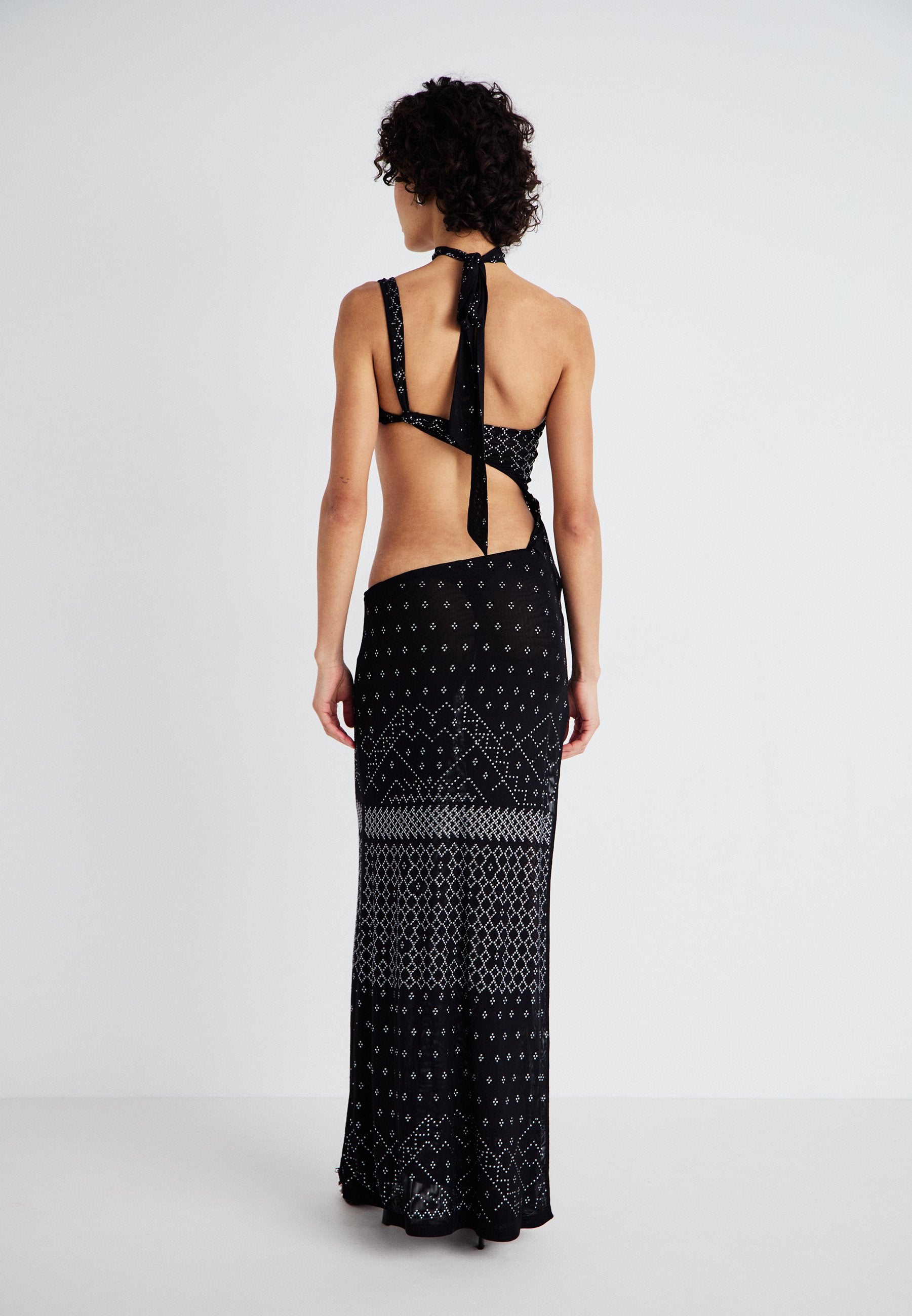 Jaded London ASYMMETRIC TIE KNOT MAXI DRESS