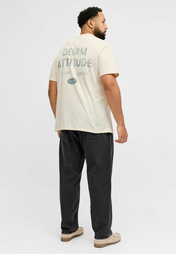 Jack & Jones Plus Size - Print T-shirt - antique white