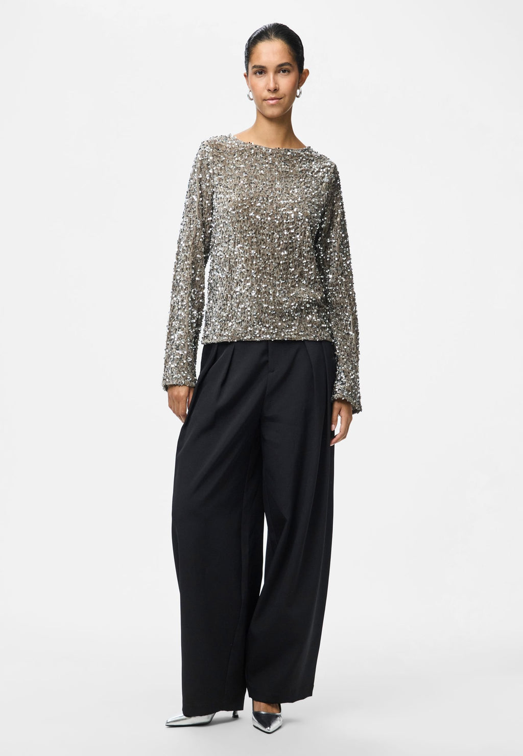 Pieces Long sleeved PCKAM SEQUINS BOW
