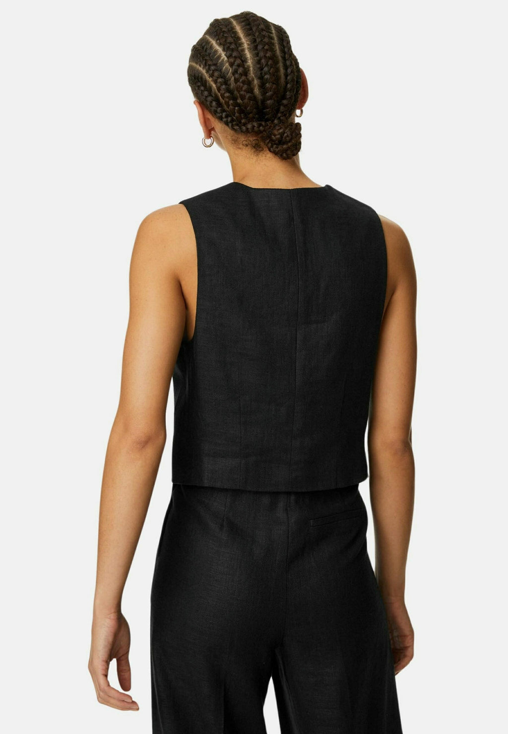 Marks & Spencer Linen Blend Tailored Vest