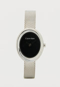 Calvin Klein TWISTED BEZEL - Watch - silver-coloured/black