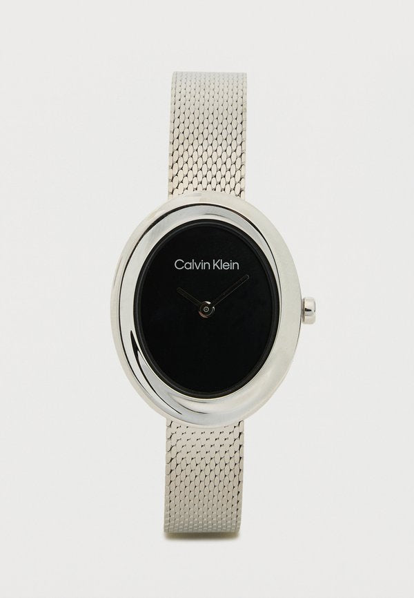 Calvin Klein TWISTED BEZEL - Watch - silver-coloured/black