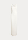 Lauren Ralph Lauren TWIST-BACK CREPE SLEEVELESS GOWN