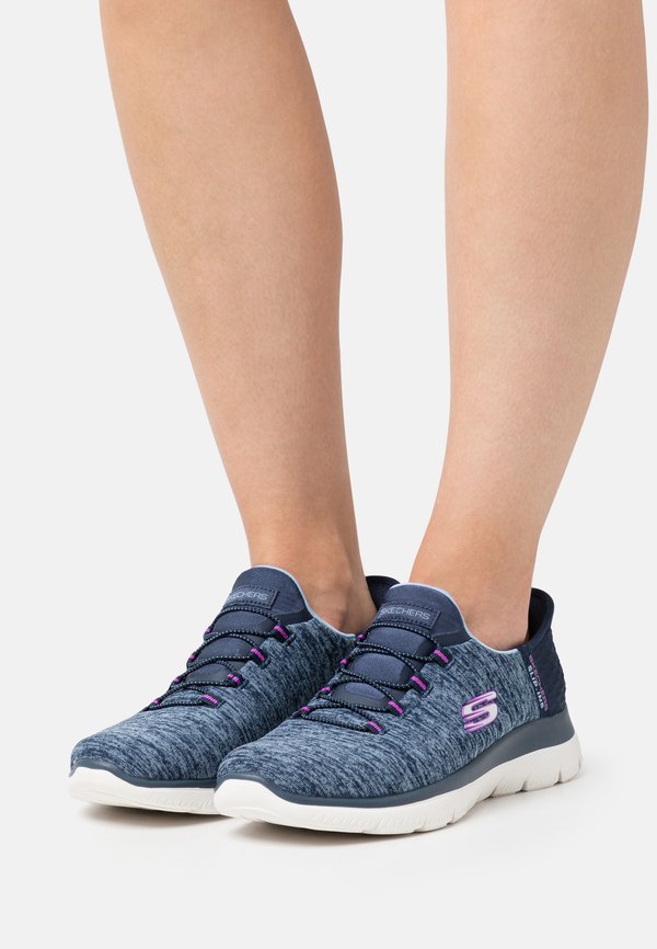 Skechers SUMMITS - Slip-ons - navy/purple