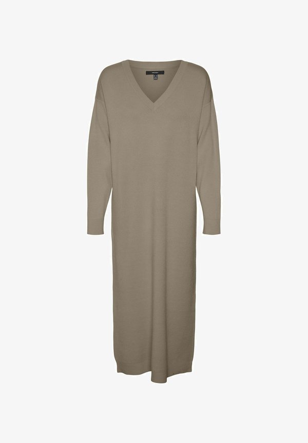 Vero Moda Knitted VMGOLD Long - Maxi dress - silver mink